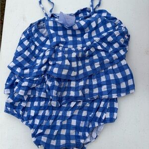 Posh Peanut Gingham Romper